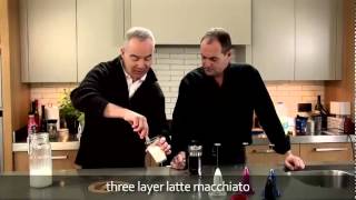 aerolatte  milk frother makes three layer caffè latte macchiato [upl. by Boelter]