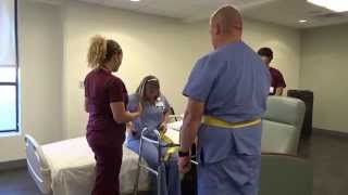 Physical Therapy Transfer Training  How To Transfer From Wheelchair To Bed [upl. by Stanfill]