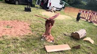 A fabulous range of wooden sculpture at Caerleon festival 2024 [upl. by Ellerret]