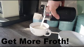 How to Get More Froth from Your Nespresso Coffee Aeroccino  Nespresso tips and help [upl. by Fachanan]